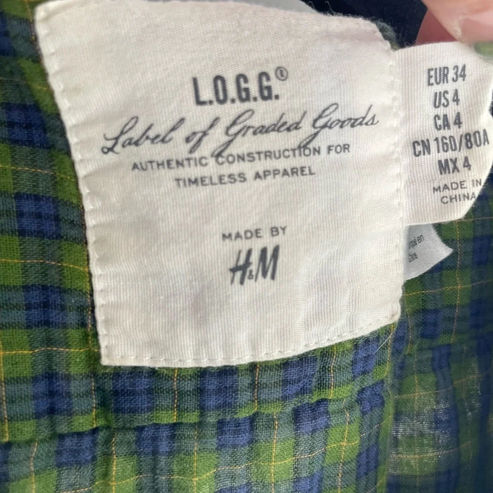 H&M Green Checkered Plaid Shirt - Picture 3 of 4